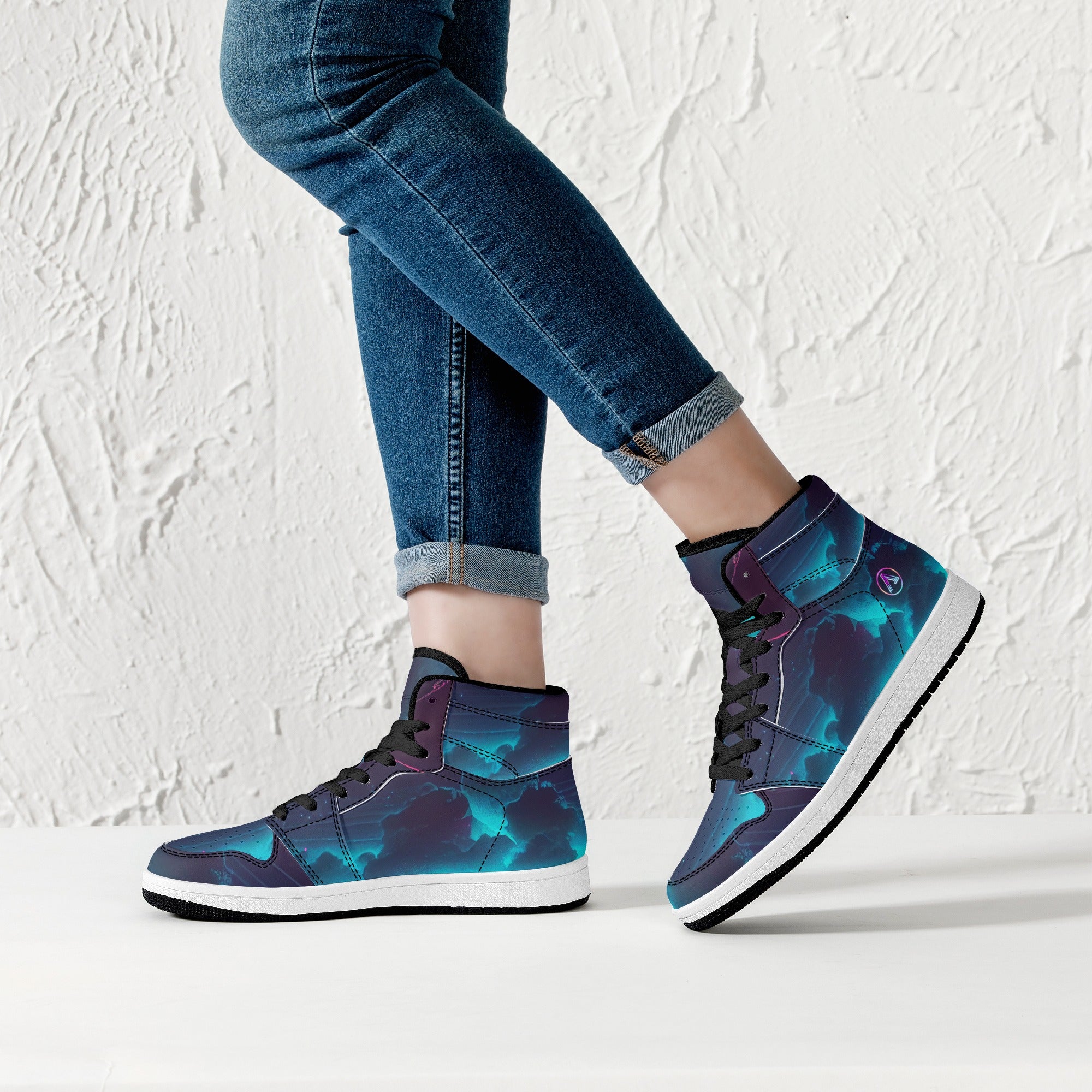 Women's Reminiscent Blue Hi-Top Sneakers