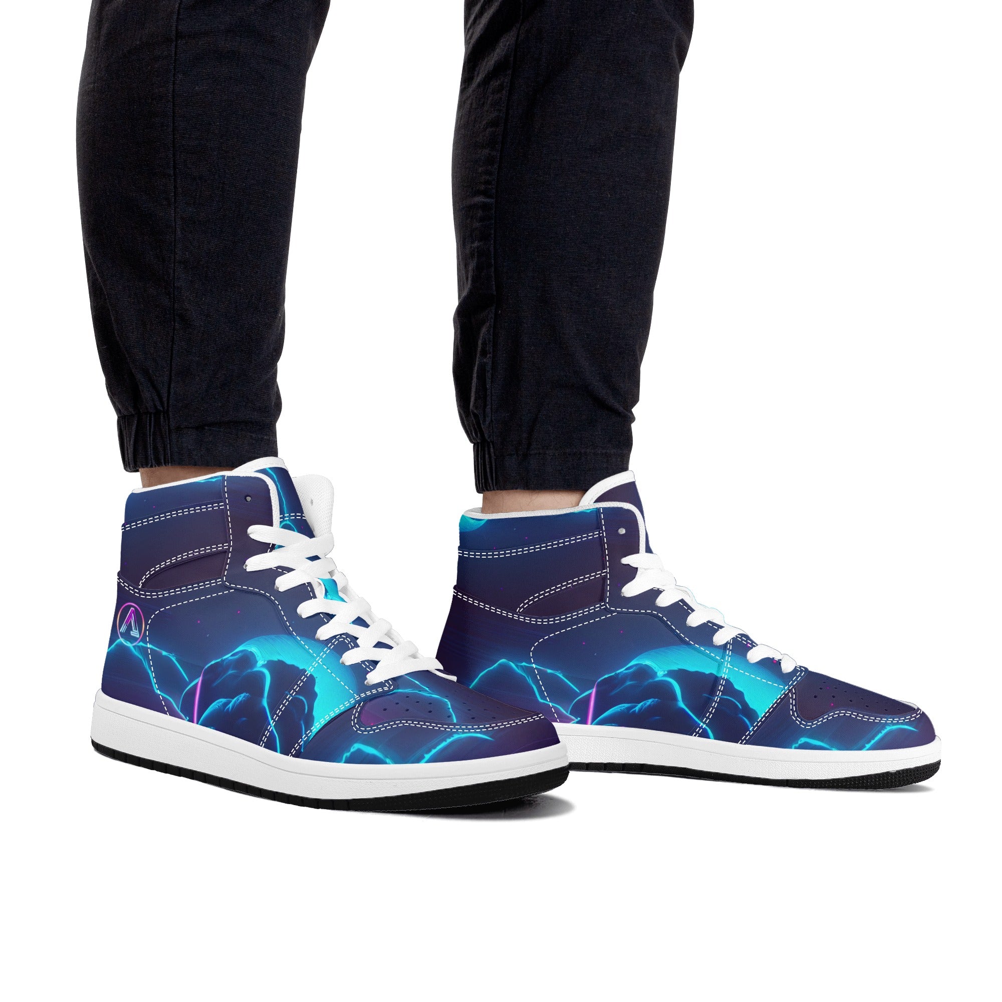 Men's Lightning Blue Hi-Top Sneakers