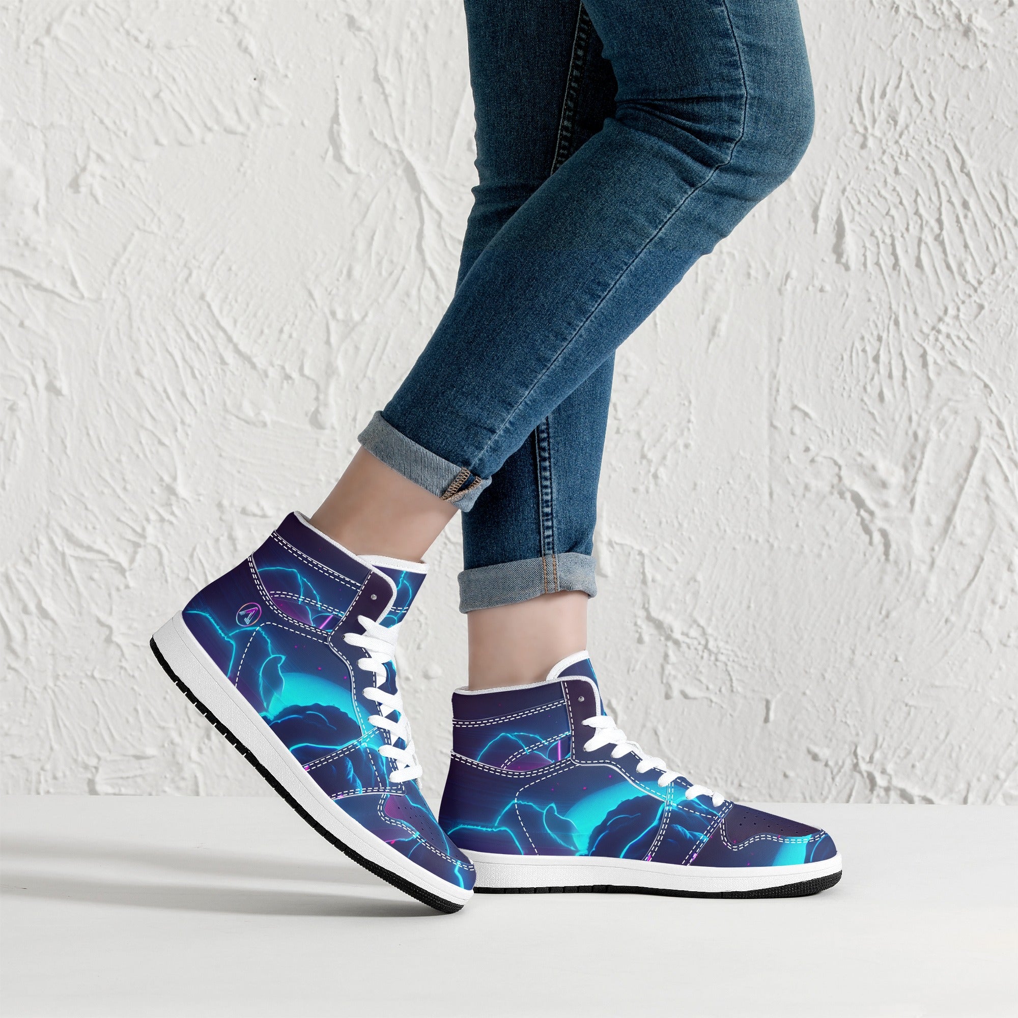 Women's Lightning Blue Hi-Top Sneakers