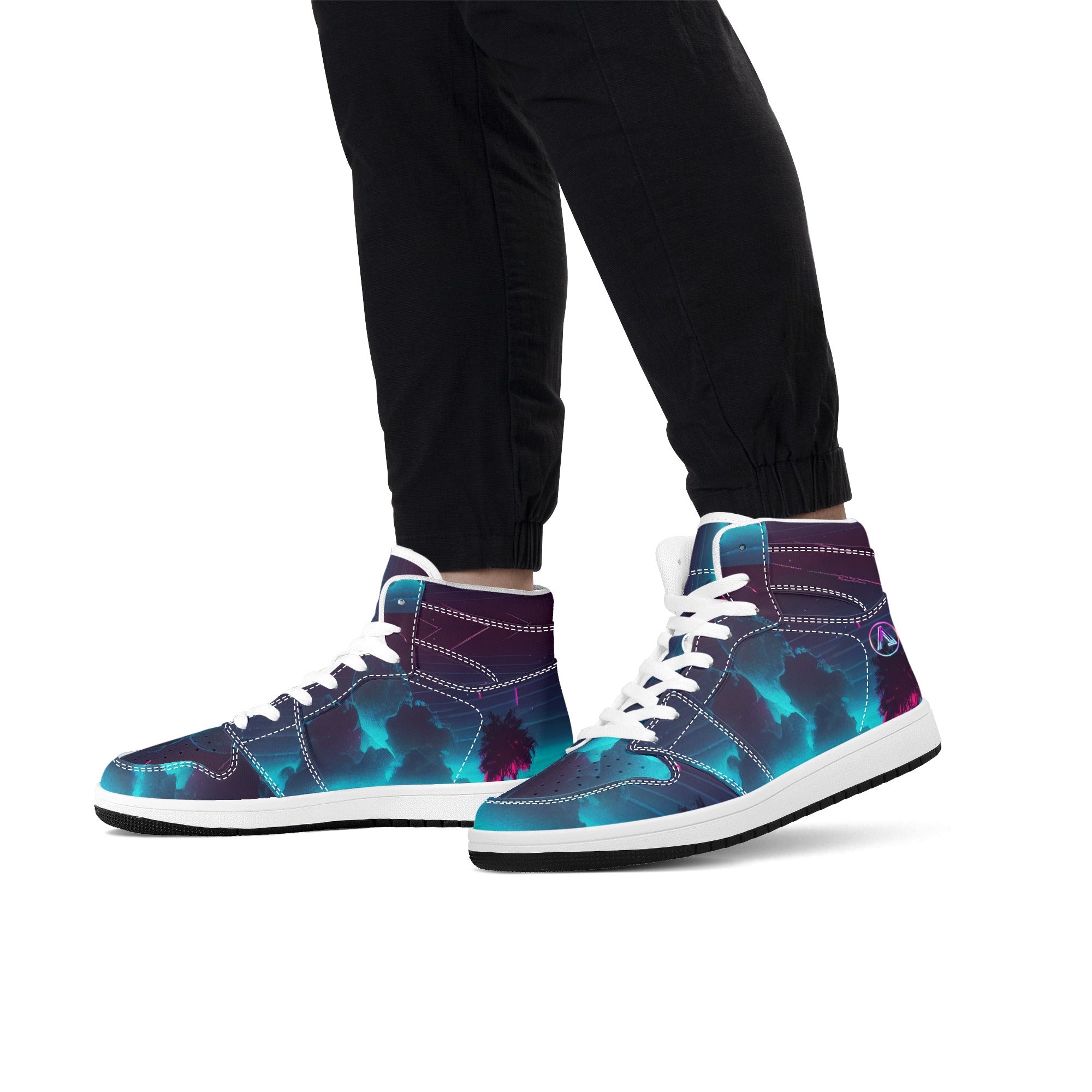Men's Reminiscent Blue Hi-Top Sneakers